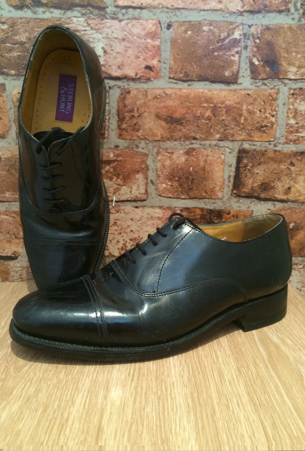 Black lace-up shoes