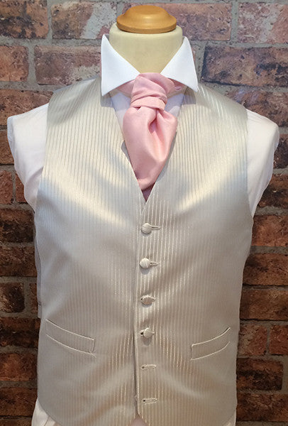 Silver Tenby and Baby Pink cravat