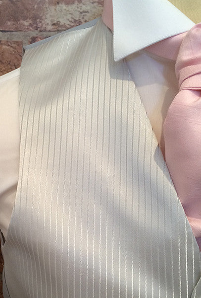 Silver Tenby and Baby Pink cravat