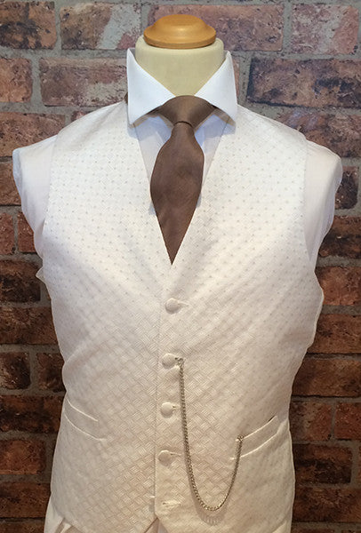 Ivory Ritz with Taupe Tie