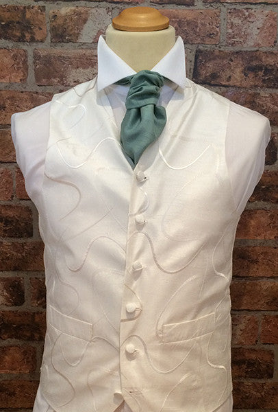 Ivory Swirl with Sage Cravat