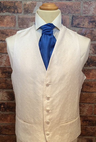 Ivory Life Swirl with Royal Blue Cravat