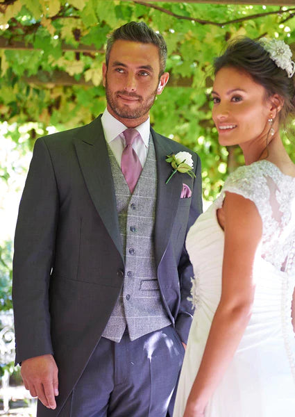 Light Grey Prestige Morning Tails (light weight and slim fit)
