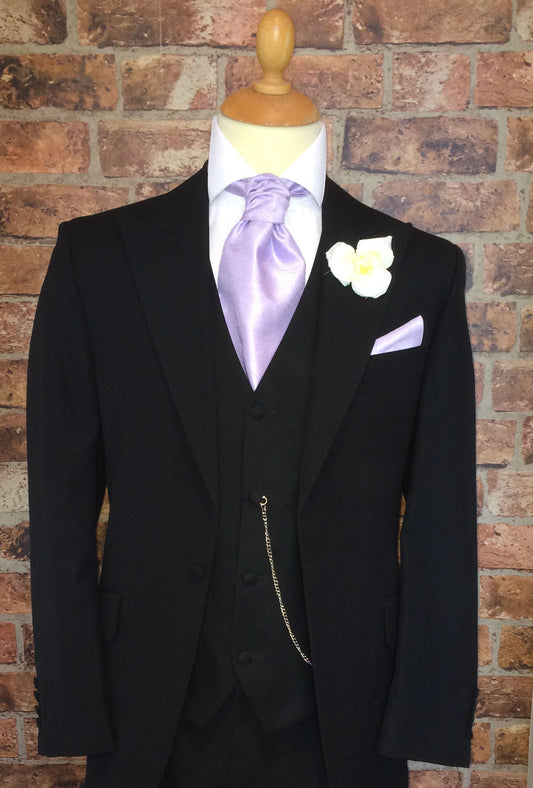 Black Prestige 3 piece Wedding suit (light weight and slim fit)