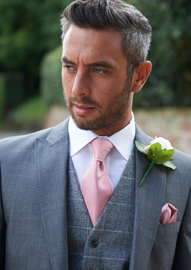 Light Grey Prestige Wedding Suit (light weight and slim fit)