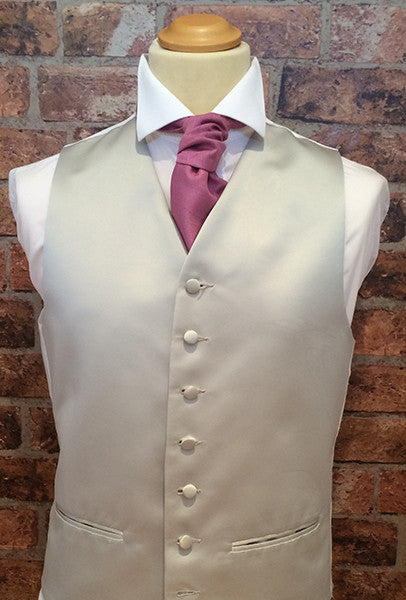 Silver Satin and Orchid Cravat
