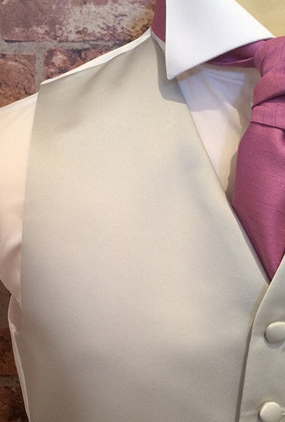 Silver Satin and Orchid Cravat